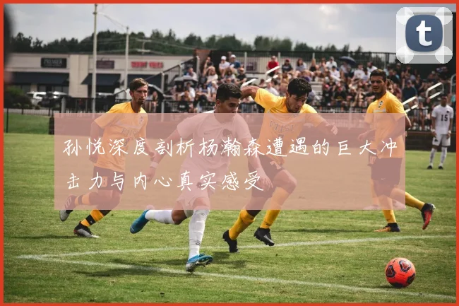 孙悦深度剖析杨瀚森遭遇的巨大冲击力与内心真实感受